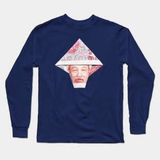 Ho Chi Minh / Money Origami Long Sleeve T-Shirt